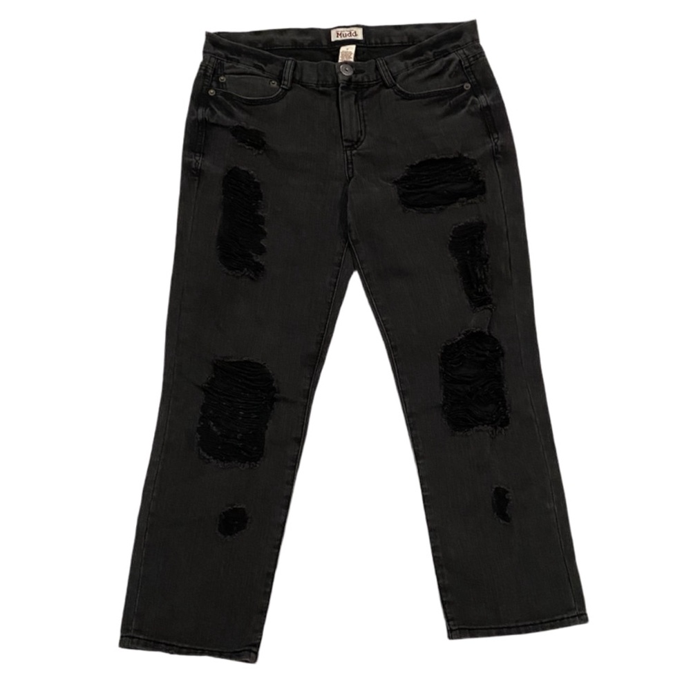 Mudd Distressed Destroyed Black Skinny Jeans Womens / Juniors Size 7 Denim Pants
